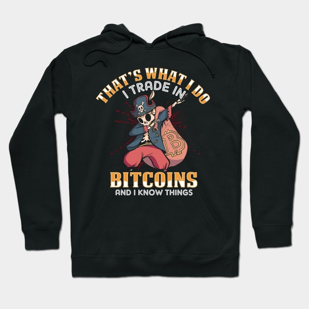 BTC Crypto Trader Funny Cryptocurrency Bitcoin Gift Hoodie by BadDesignCo